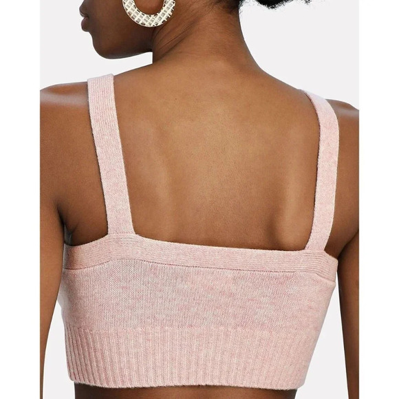 SABLYN Joyce Cashmere Ribbed Knit Top in Peony Pink XSmall New Mélange bralette - Picture 12 of 13